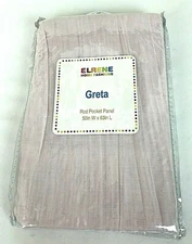 Elrene Greta Sheer Curtain Panel Rod Pocket 1 Soft Pink  50"W X 63"L NEW