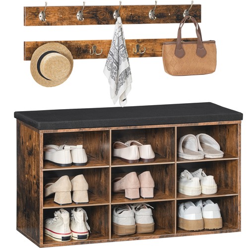 Banco de zapatos HOOBRO estante para zapatos con asiento estante para zapatos - Imagen 51 de 58