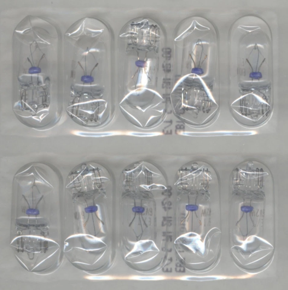 10x T10 Glassockellampe 6V 12V 24V 1W 2W adp Merkur Bally NSM Löwen Bergmann - Bild 1 von 1