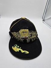 Vintage Hat - Sponge Bob Square Pants Black Yellow Green Nickelodeon 2007
