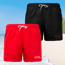 SUNDERLAND HA'WAY THE LADS Swimming Swim Gym Sport Summer Shorts BLACK & RED