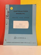 Lambda IM-LMA Regulated Power Supply Model LM A Package Instruction Manual