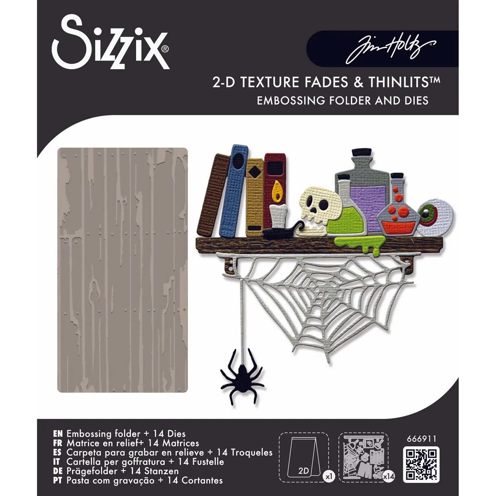 Sizzix Tim Holtz "VAULT LABORATORY" SIDE ORDER Thinlits + Embossing Folder