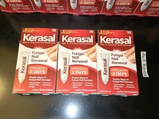 3 Box Lot Kerasal Fungal Nail Renewal 0.33 oz (10mL) 2 DAYS FORMULA NEW DESIGN!