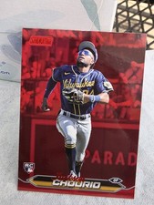 Jackson Chourio 2024 Stadium Club RED Foil RC Rookie Milwaukee Brewers A5