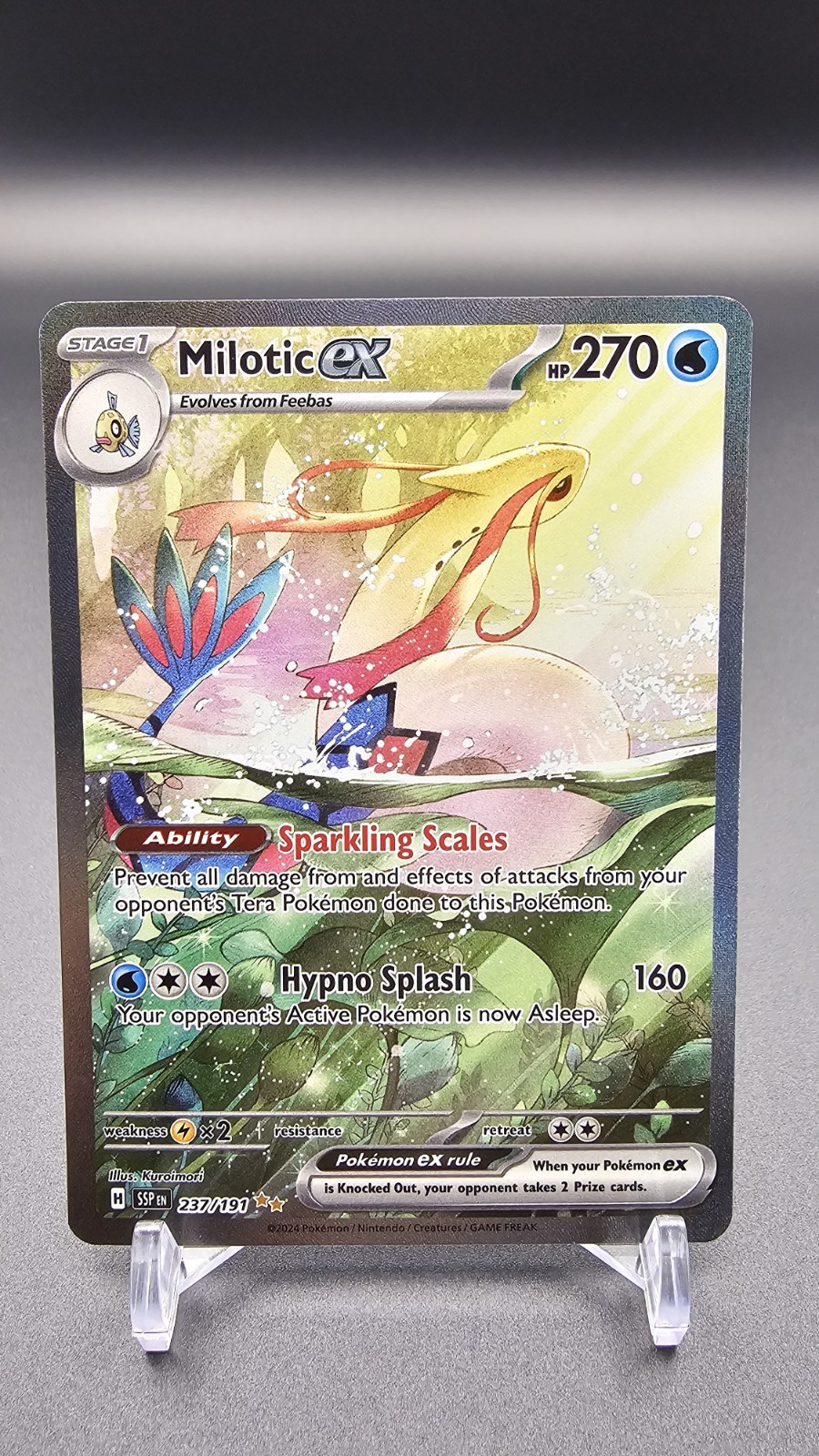 Pokémon TCG Milotic EX Special Illustration Rare Surging Sparks 237/191 NM