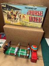 Collectors Edition Schylling Reproduction Tin Wind Up Mechanical Horse Race Box