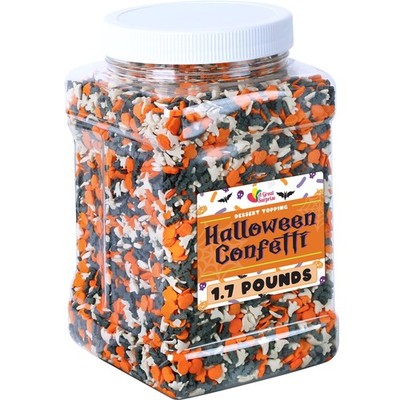 A Great Surprise Halloween Sprinkles Bulk - 1.7 LB - Bat, Pumpkin & Ghosts Confe