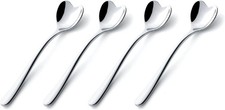 Alessi AMMI01CUS4 Big Love Heart Ice Cream Spoons Set of 4 18/10 Stainless Steel