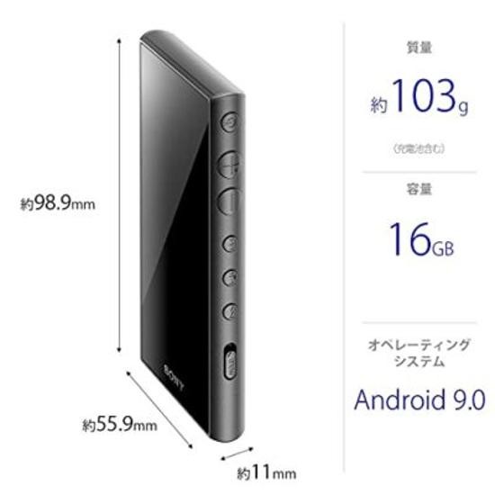 SONY WALKMAN 16GB Hi-Res A Series Audio Player NW-A105 Black