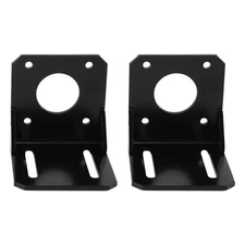 2pcs Motor Mounting Bracket 3D Printer Motor Holder Bracket (Black)