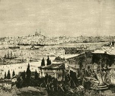 Constantinople 1890 Constantinople capital of Roman Empire Byzanti- Old Photo