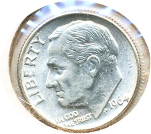 US Coin  1964 D  Rosevelt dime silver gem  BU ................C 10405