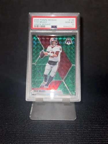 2020 Panini Mosaic Tom Brady Green Mosaic #135 PSA 10 GEM MINT – Buccaneers 🔥