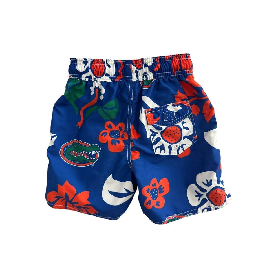 Bañador Wes and Willy Florida Gators forrado azul naranja floral niños talla 7 XS Foto 2 de 4