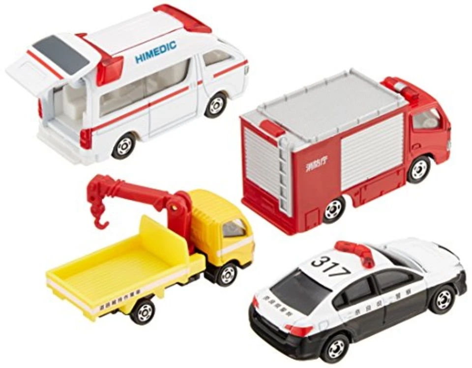 Takara Tomy TOMICA EMERGENCY VEHICLE SET 5 Free Ship w/Tracking# New from Japan - Image 3 of 4