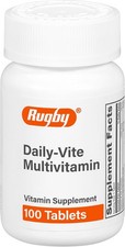 Rugby Daily-Vite Multivitamin - Daily Vitamin Supplement - 100 Tablets 1 Pack 
