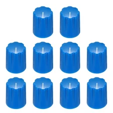 10pcs Blue Guitar Effect Pedal Knob, 5/8" Plastic Electric Guitar Knobs