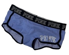 Victoria's Secret PINK VTG 2016 Y2K Rare Metallic Logo low Rise boyshorts L NWOT