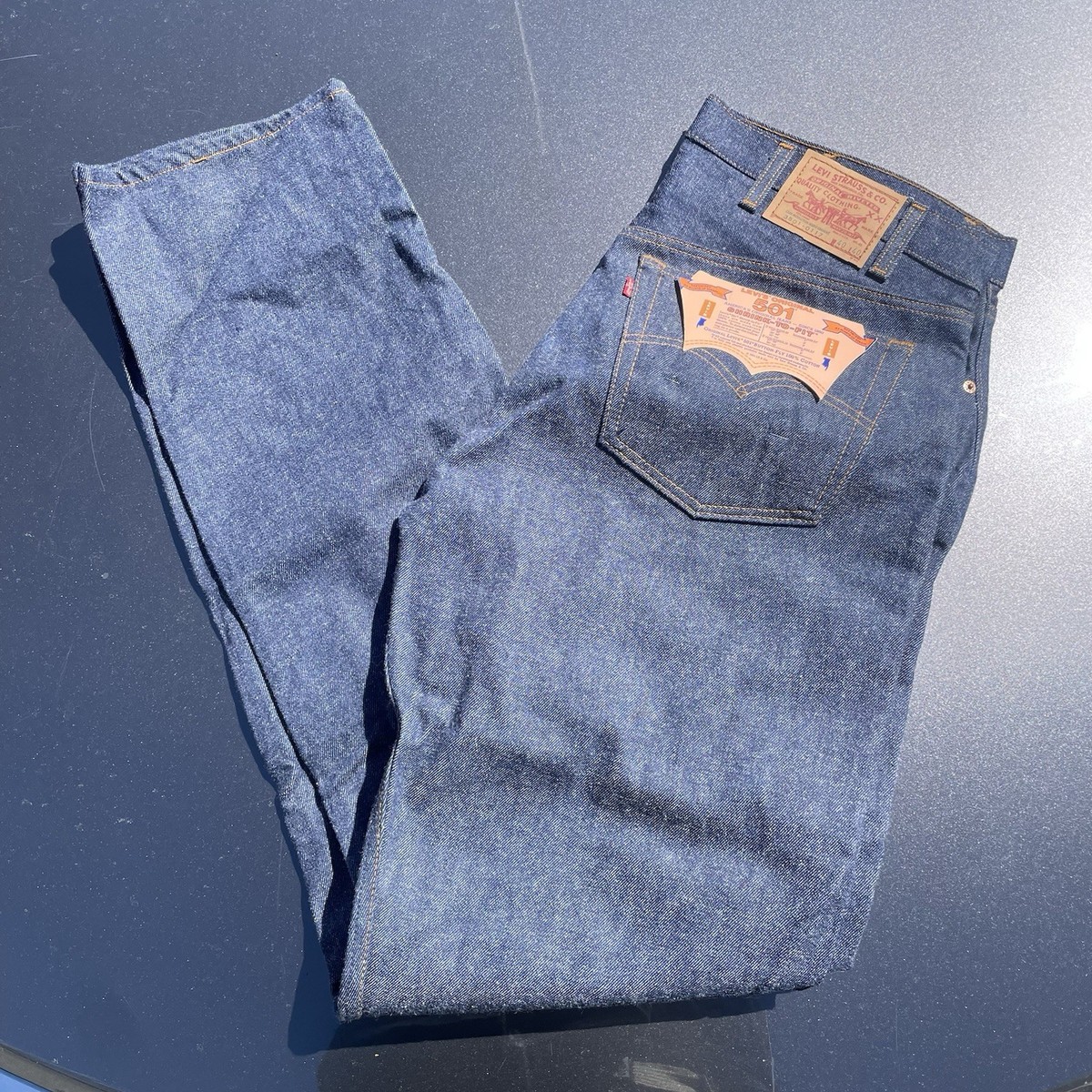 Vintage 80s Levi's 501xx Original Classic Blue Denim Deadstock