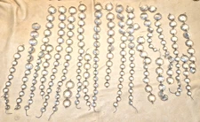 ANTIQUE Lot Of 100 Glass Crystal Chandelier Beaded Parts Repair replacement #1a