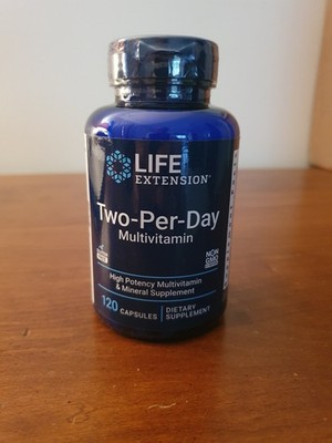 Life Extension Two Per Day Multi & Mineral, 120 Caps - Guaranteed Authentic