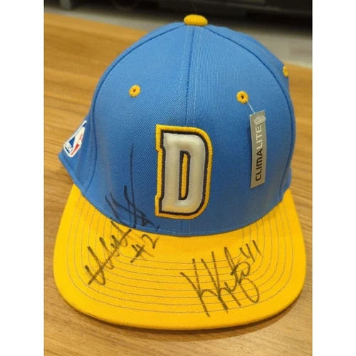 Signed NBA Denver Nuggets S/M Hat Adidas Kosta Koufus #41, Timothy Mozgov #25 - Picture 1 of 12