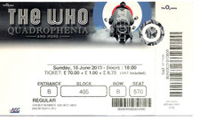 The Who Quadrophenia and More ticket 16/06/2013 O2 Arena