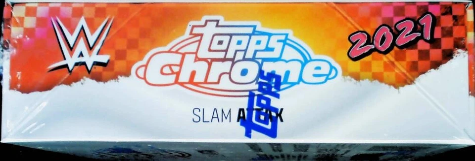 2021 TOPPS CHROME WWE SLAM ATTAX FACTORY SEALED HOBBY BOX 18 Packs - Image 4 of 4
