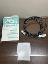 Warrky 4K DisplayPort to HDMI Cable (76 In) 120Hz Metal Case Nylon Cable]