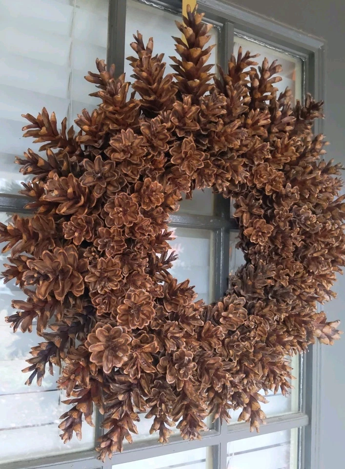Ручной работы реальный Пенсильвания Восточной белой сосны конус венок ~ осень осень осень праздник - Изображение 4 из 4