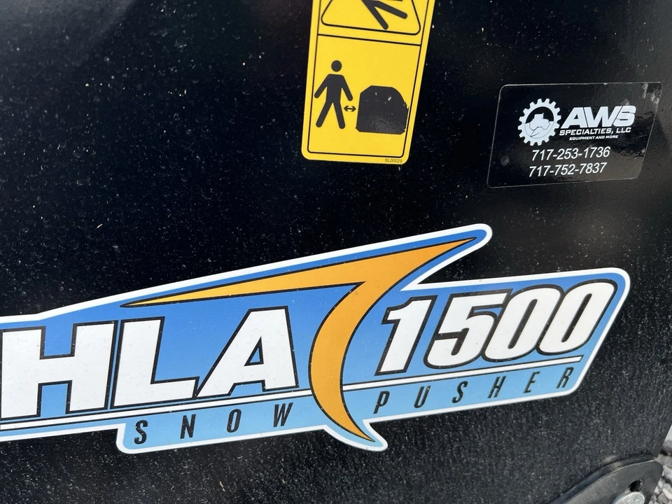 New HLA Snow Pusher Standard Quick Attach 54" For Compact Tractor Rubber Edge - Image 2 of 3