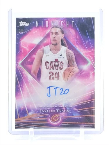 JAYLON TYSON 2025-26 TOPPS MIDNIGHT DARK MATTER DUSK AUTO /75 Q3668