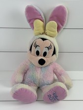 DISNEY Store 2020 Plush Minnie Mouse Stuffed Lovey Toy Tie Dye Bunny Pastel