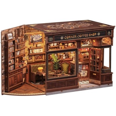 CUTEBEE Buch Nook Kit - DIY Miniatur Puppenhaus mit LED Licht & Holzpuzzle