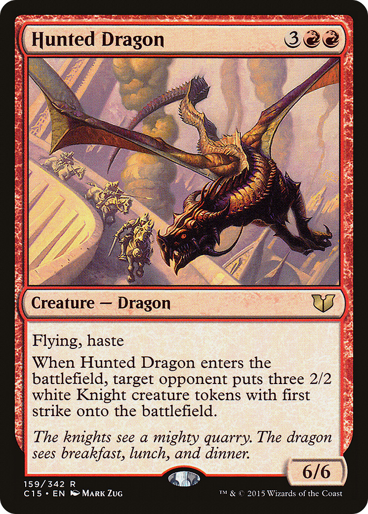 Hunted Dragon #159 (MP) Commander 2015 C15 Magic MTG