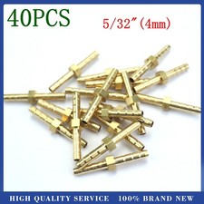 Brass 5/32" 4mm Hose Barb Mender Union 40 PCS Leakproof Gas Fuel Water