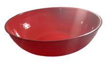 Cambro 15” Ribbled Red Salad Bowl Great For Parties, Dinners, Brand New