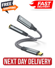 USB C to 3.5mm Headphone and Charger Adapter, 2-in-1 Type C 1-Pack, Grey