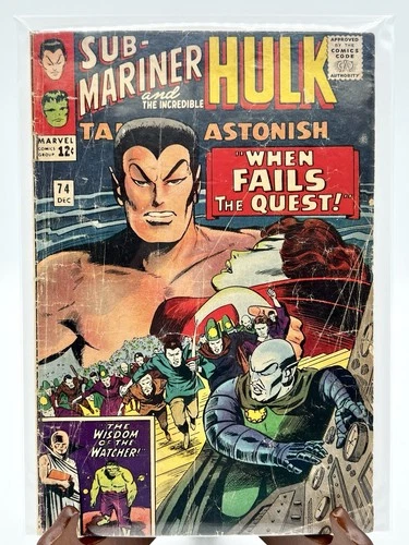 Vintage Marvel Comics Tales to Astonish #74 Submariner Hulk DEC 1965 Low Grade