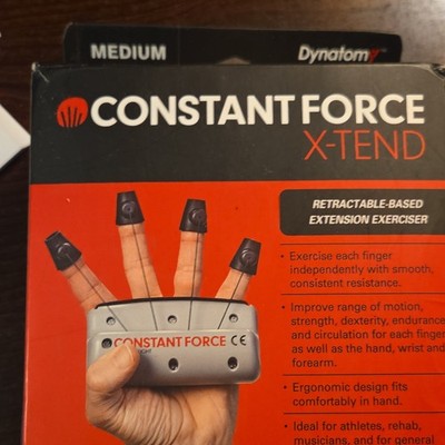 Dynatomy Constant Force X-Tend Finger Exerciser Retractable Gray Metal