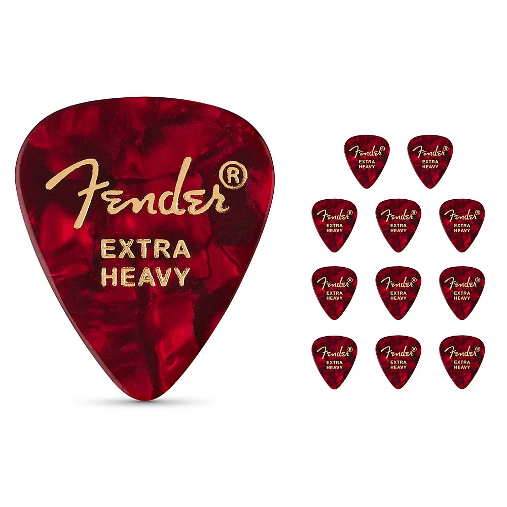 Fender 351 Premium Celluloid Guitar Picks 12-Pack Red Moto X-Heavy 2290₽