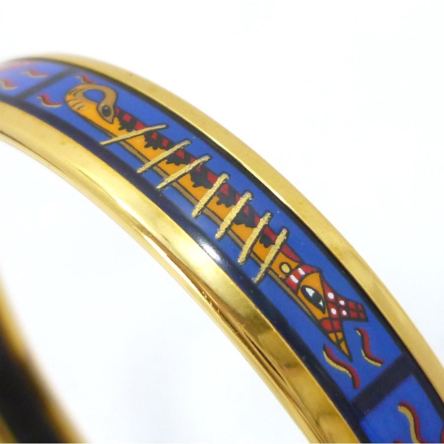 HERMES Émail Bangle PM エルメス エマイユ フルーツ Hermes Authentic PM Bangle Bracelet Enamel Z Engraved
