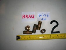 5 Brass Pipe Nipple 1/4" NPT x 1-1/4" Plumbing WATER AIR FUEL OIL MADE IN USA