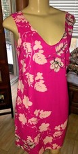   Vince Camuto Sleeveless Dress Hot Pink Fuschia FLORAL Size 2  ngg