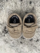 Sperry Top Sider Infant Size 1 Khaki Fabric Upper