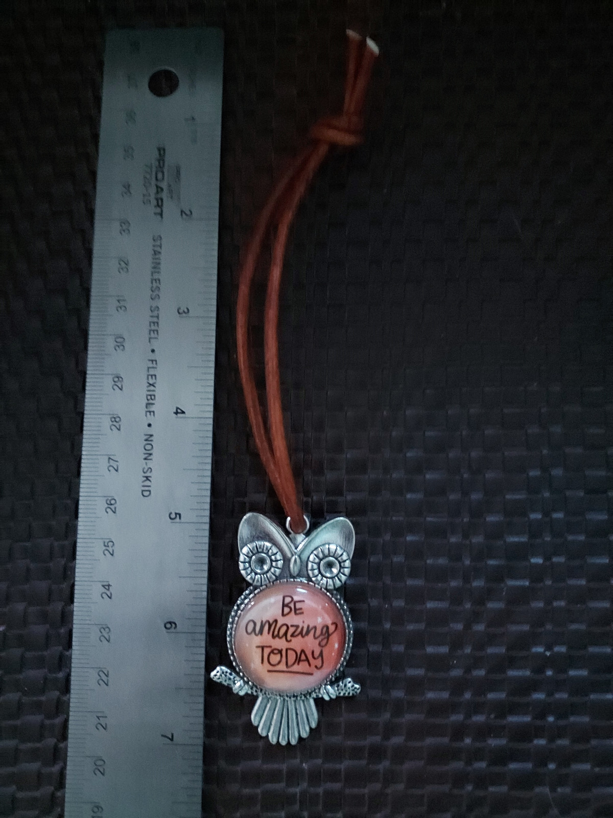 Three Wise Owl Inspirational Ornaments on Genuine Leather eBay