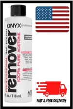 ONYX Professional 100% Pure Acetone Maximum Strength Nail Polish Remove, 4 fl oz