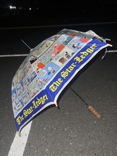 Vintage umbrella with multiple comic strips, Charlie Brown Dilbert Fox Trot