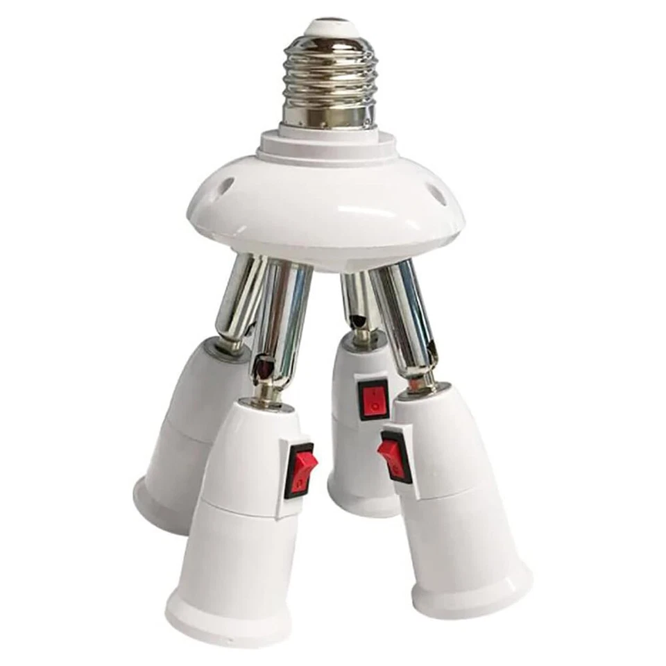 4 in 1 E26/E27 Adjustable Bulb Socket Adapter Extender with Independent Switch - Image 4 of 4